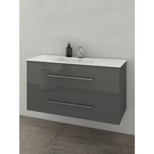 Drop Torino 90 Anthracite Βάση Επίπλου Μπάνιου Με Νιπτήρα