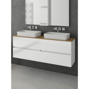 Drop Luxus 140 White Βάση Επίπλου Μπάνιου Με Νιπτήρα