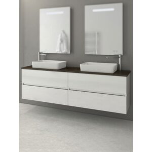 Drop Luxus 160 White Βάση Επίπλου Μπάνιου Με Νιπτήρα