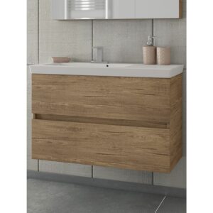 Drop Luxus 85 PL Wood Βάση Επίπλου Μπάνιου Με Νιπτήρα