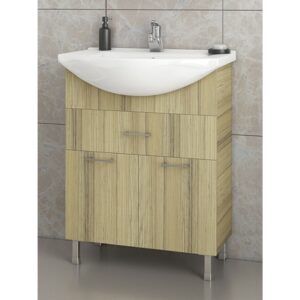 Drop Ritmo 65 Natural Oak Βάση Επίπλου Μπάνιου Με Νιπτήρα