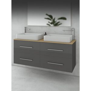 Drop Torino 120 Anthracite Top-1 Βάση Επίπλου Μπάνιου Με Νιπτήρα