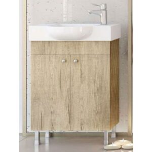 Drop Litos 55 PL Wood Βάση Επίπλου Μπάνιου Με Νιπτήρα