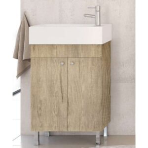 Drop Litos 50 PL Wood Βάση Επίπλου Μπάνιου Με Νιπτήρα