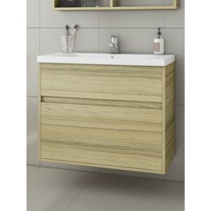 Drop Instinct 80 Natural Oak Βάση Επίπλου Μπάνιου Με Νιπτήρα