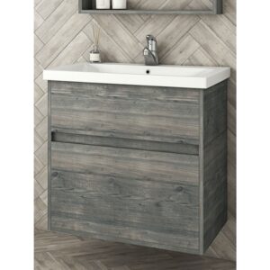 Drop Instinct 65 Smoked Oak Βάση Επίπλου Μπάνιου Με Νιπτήρα