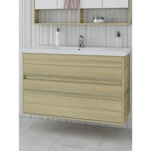 Drop Instinct 100 Natural Oak Βάση Επίπλου Μπάνιου Με Νιπτήρα