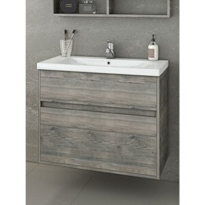 Drop Instinct 80 Smoked Oak Βάση Επίπλου Μπάνιου Με Νιπτήρα