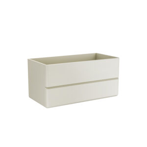 Βάση PVC με δύο συρτάρια Cream White SIMPLA 100 KARAG 100x50x50cm (801-100)