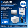 Σετ εντοιχισμού Geberit Delta 01 με λεκάνη HÄNNE REME RIMLESS L500 Soft Close