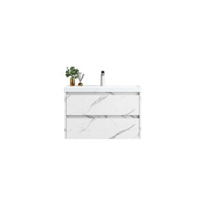 Βάση PVC με δύο συρτάρια και νιπτήρα Marble IVA 80 KARAG 80x50x51cm (IVA80P)