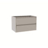 DYMA 80 Έπιπλο Μπάνιου 80cm White Ash με 2 Συρτάρια & Νιπτήρα KARAG (OK25009-80-WH)
