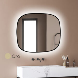 Καθρέπτης LED SHARON Oro 30780CI 60x70cm αναστρέψιμος με τυπωμένο πλαίσιο KARAG (30780CI)