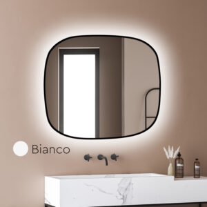 Καθρέπτης LED SHARON WHITE E30784CI 60x70cm αναστρέψιμος με τυπωμένο πλαίσιο KARAG (30784CI)